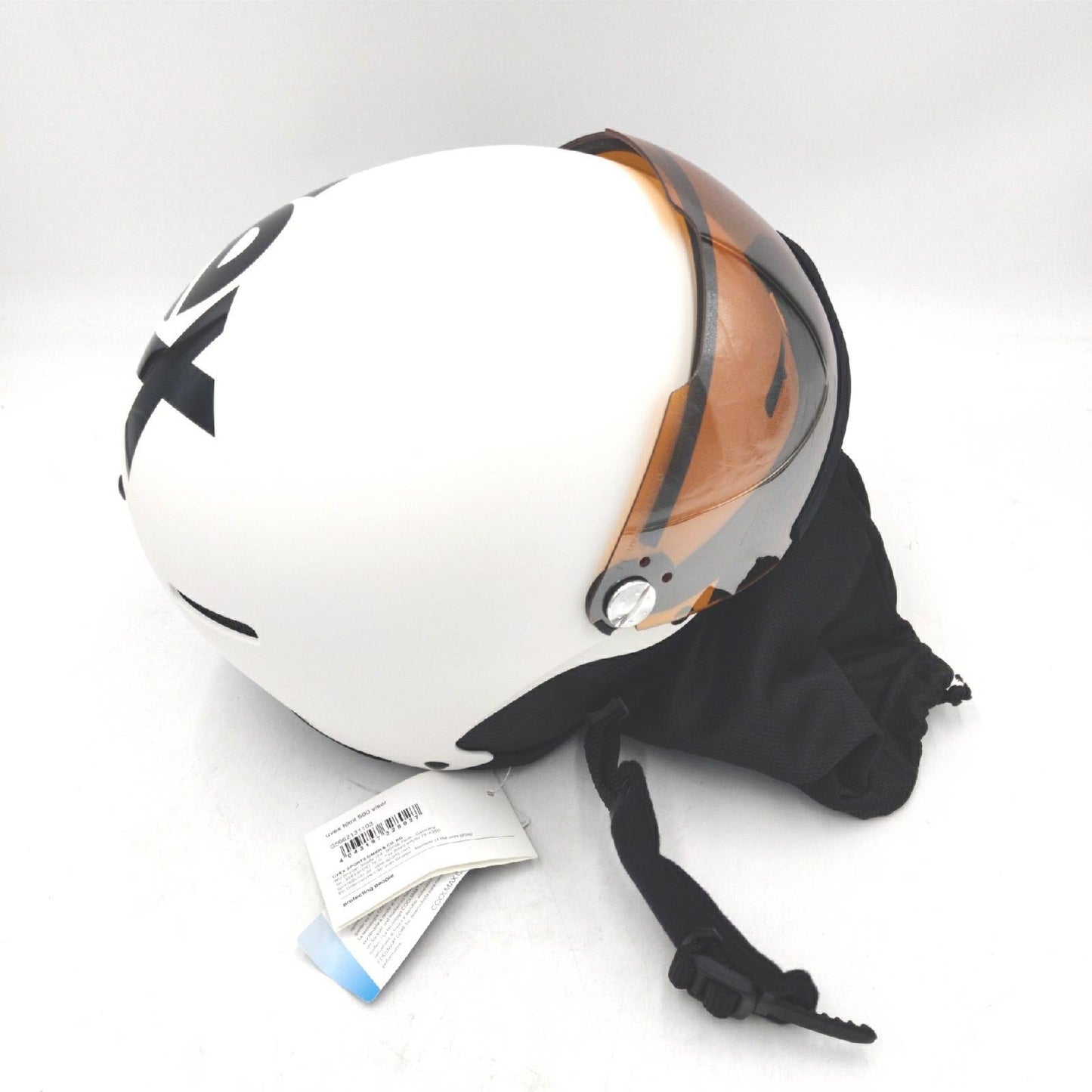Uvex Skihelm Schutz Ausrüstung weiß schwarz matt 52 55 cm flexibel Visier Sport