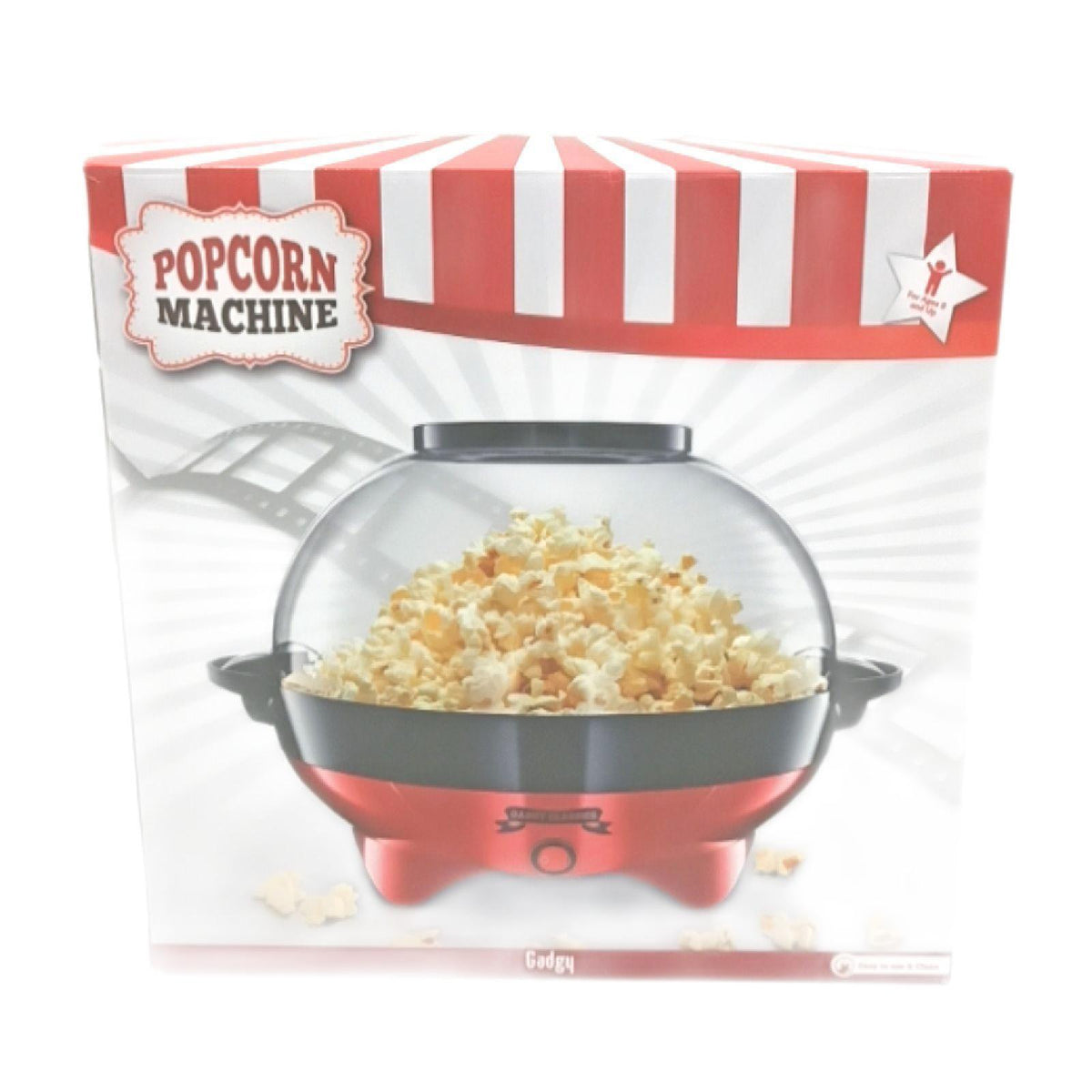 Gadgy Popcornmaschine Küchengeräte Haushalt Popcorn Maker 800 Watt Antihaftbesch
