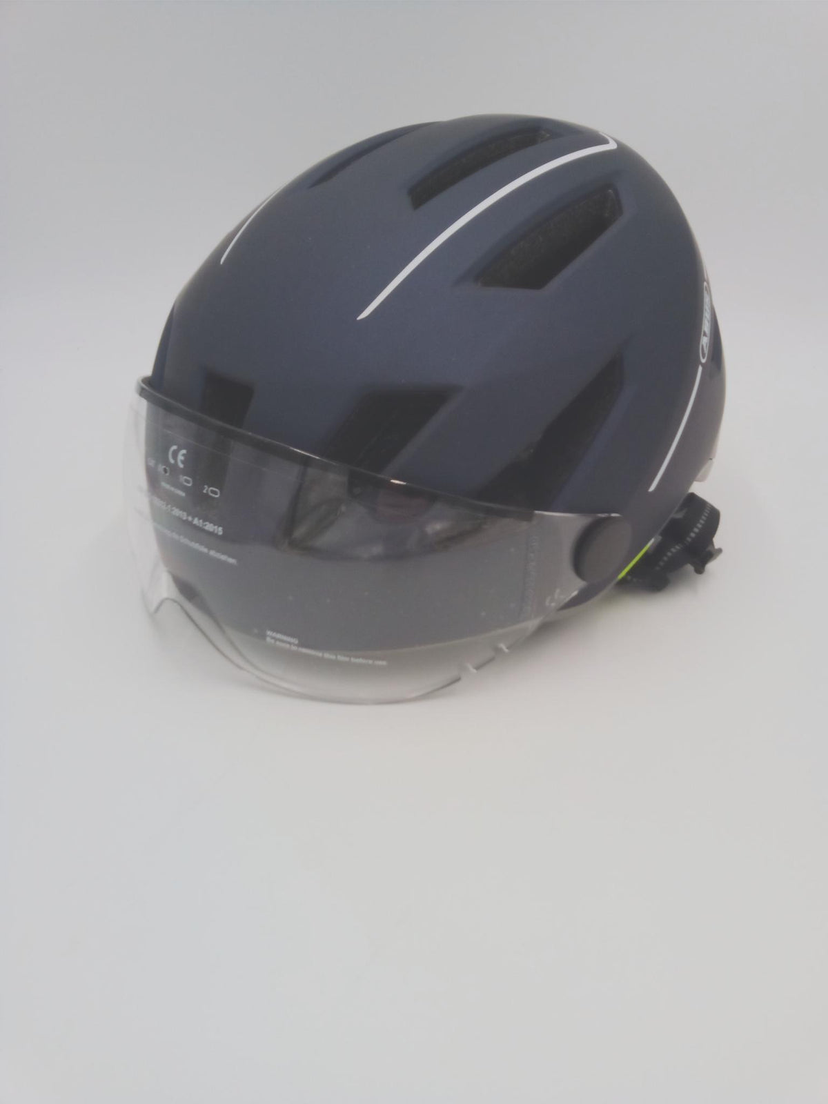 Abus Stadthelm Pedelec Fahrradhelm mit Rücklicht Visier Regenhaube Sicherheit ACE