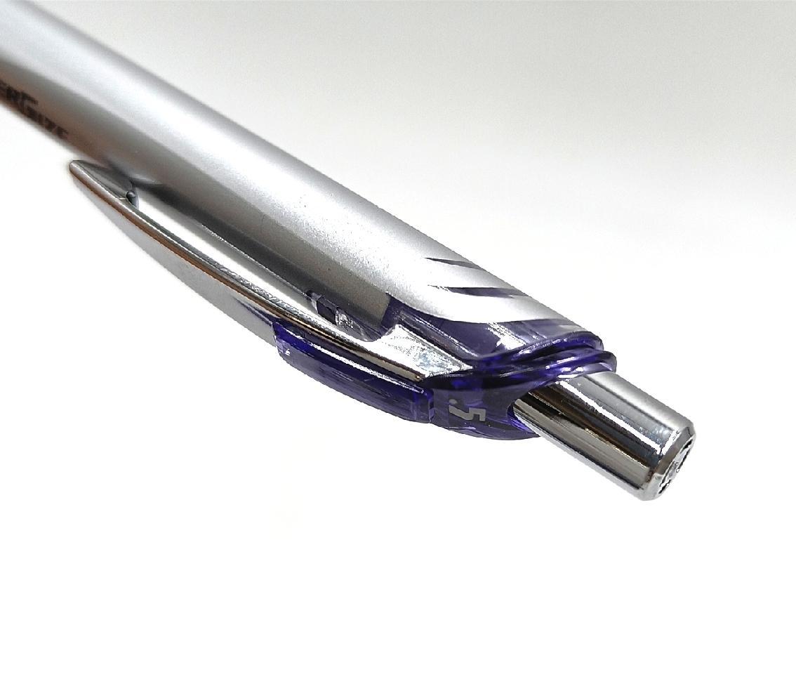 Pentel Kugelschreiber Schreibwaren PL75V Violett Silber 05 mm Schreibkomfort