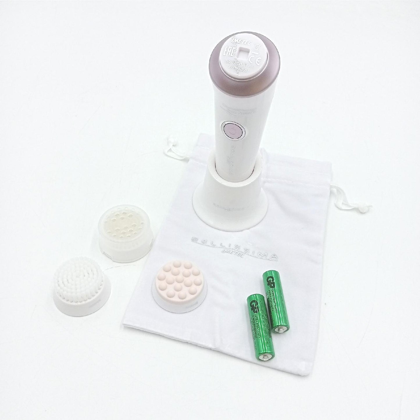 Imetec Bellissima Face Cleansing Cleanse&Massage, Gesichtsreinigungsbürste, 3 unterschiedliche Bürstenköpfe für eine individuelle Behandlung, Sonic-Technology