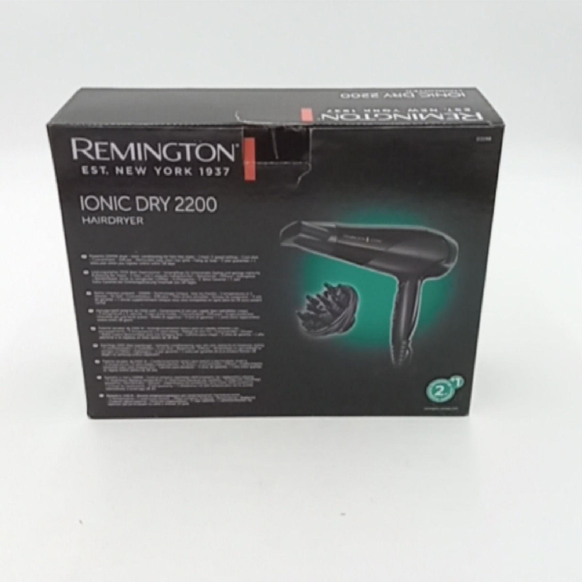 Remington Haartrockner Ionen D3198 2200W Keramik mit Diffusor Stylingdüse Schwarz