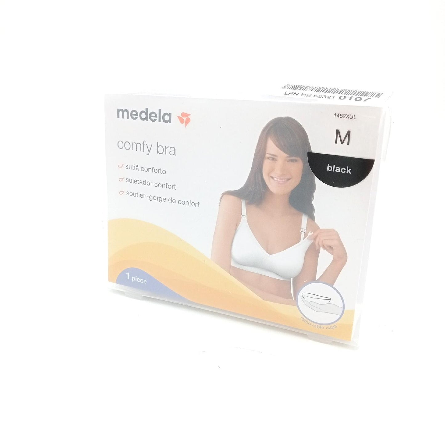 Medela Damen BH Comfy Schwarz Komfortabler Still BH Bequemer Alltagsbegleiter M