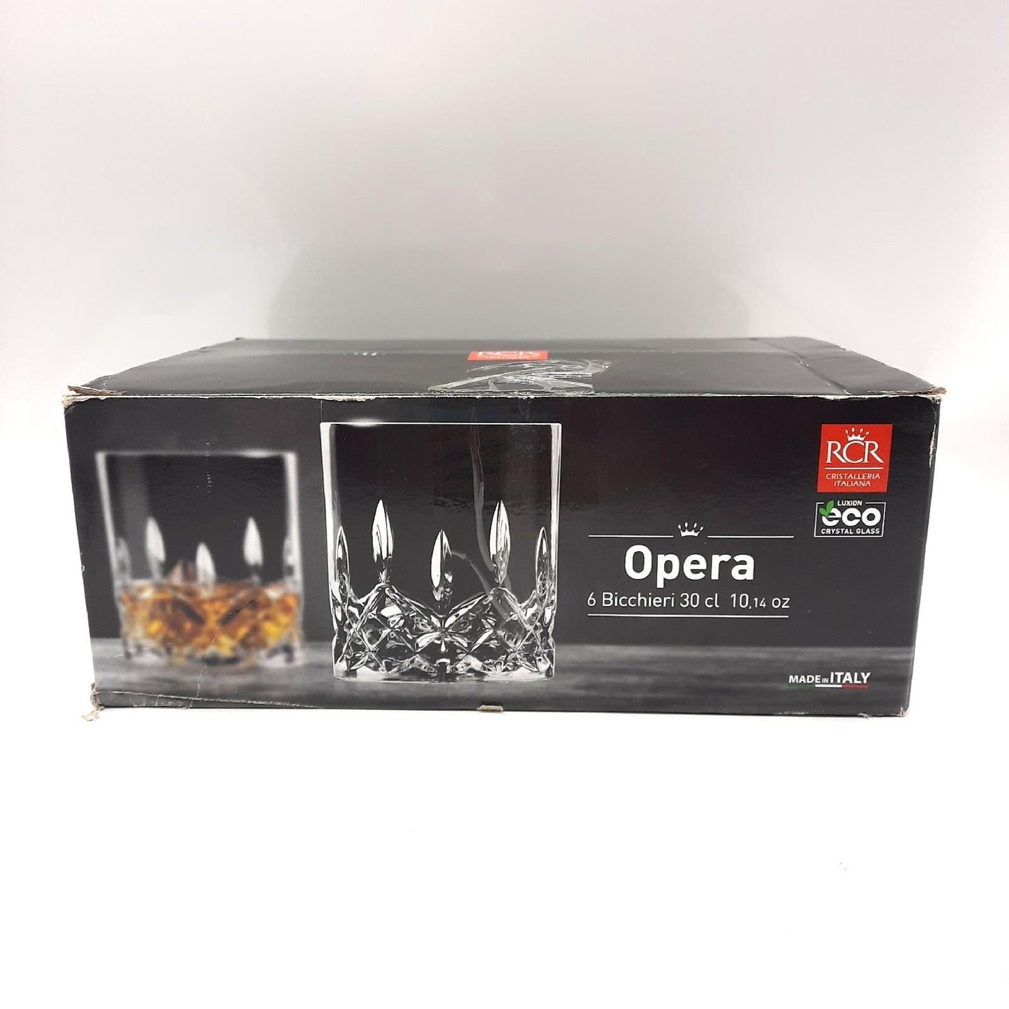 Loren Home Trends Trinkgläser Glas Geschirr Opera Double Old Fashion elegant transparent Set 6 Stück