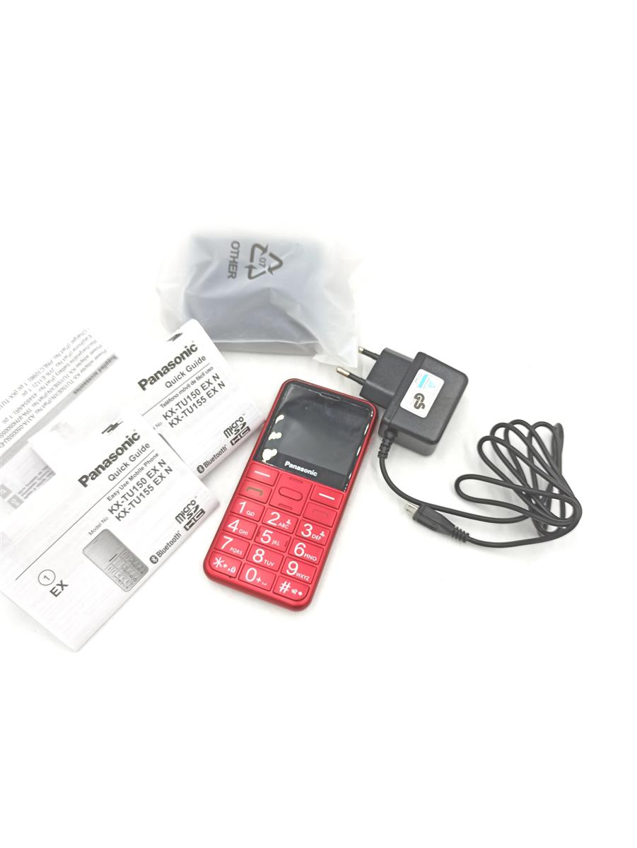 Panasonic Mobiltelefon Seniorenhandy Telekommunikation Essentials Komfort Großtasten UKW Funkkamera Rot