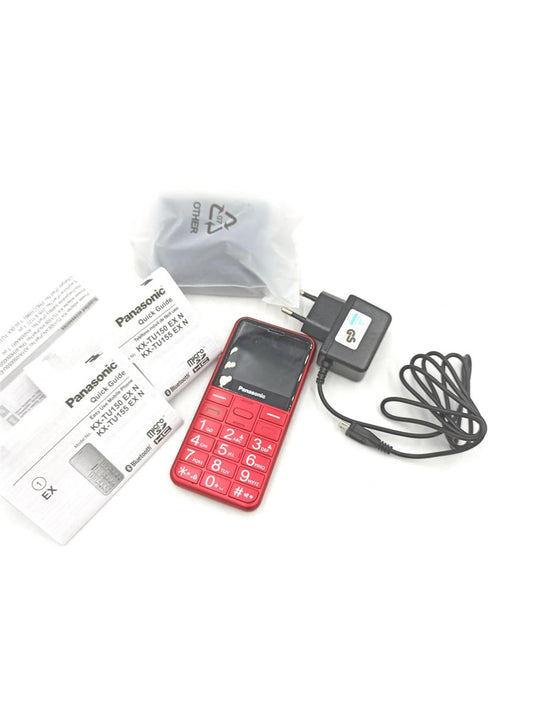 Panasonic Mobiltelefon Seniorenhandy Telekommunikation Essentials Komfort Großtasten UKW Funkkamera Rot