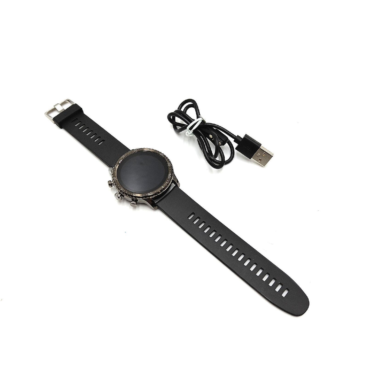Smartwatch Herren Tinwoo Uhren 46mm HD-Screen Qi Wireless Charging Schrittzähler Fitnessuhr mit Pulsmesser Schlafmonitor 5ATM Wasserdicht Uhr Sportuhr Smart Watch Rund für iOS Android Fitness Tracker
