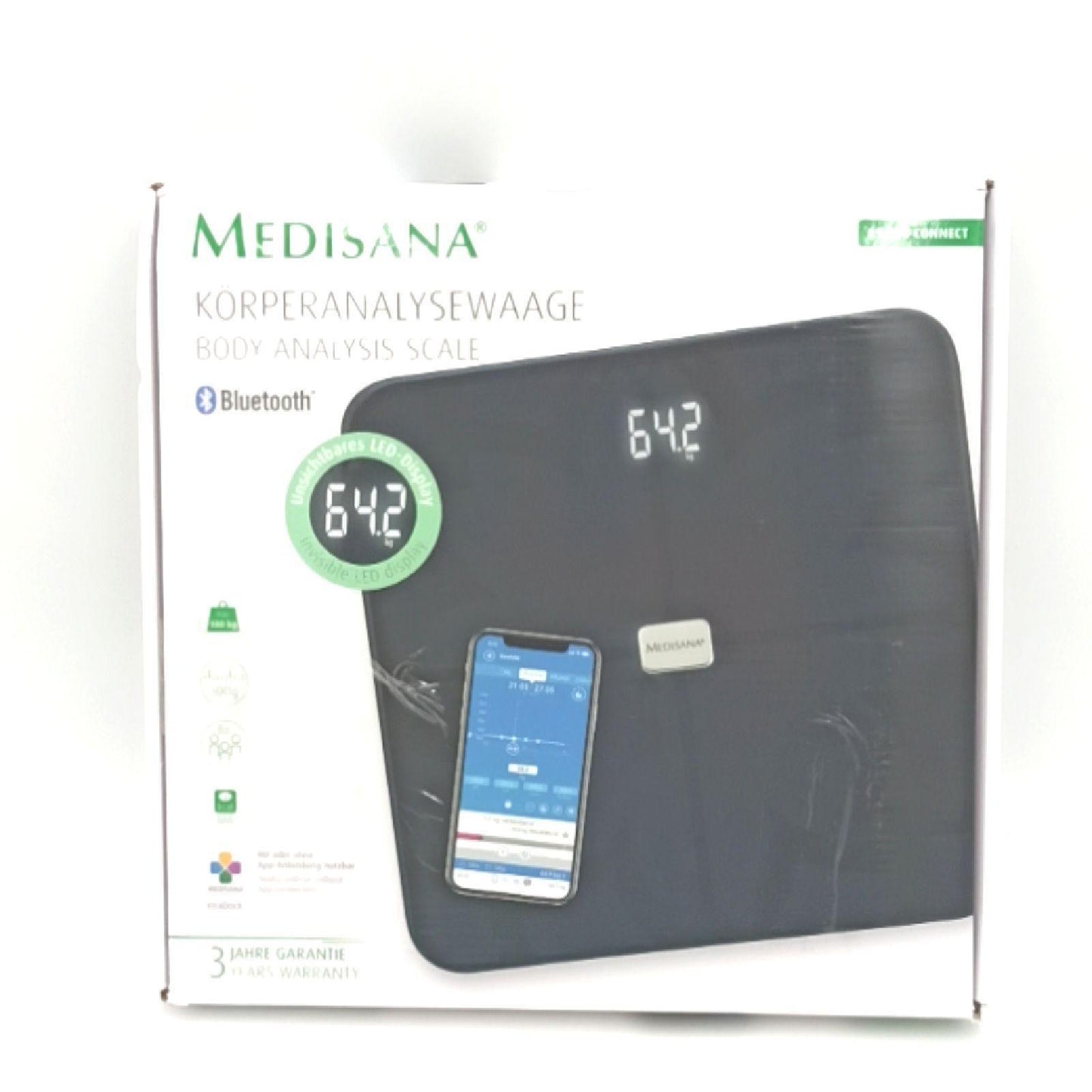 Medisana Personenwaage Waagen BS 450 schwarz digitale Messung bis 180 kg