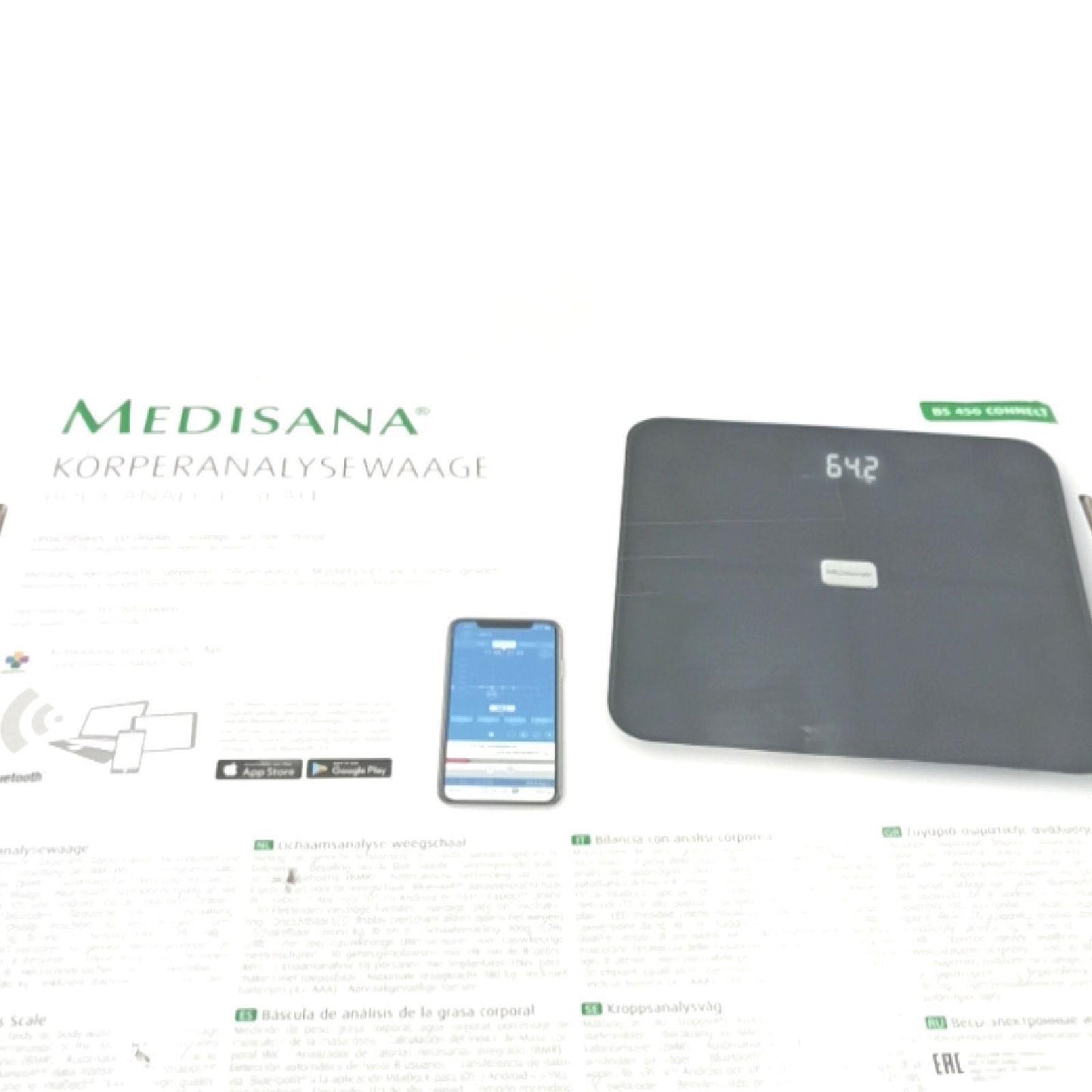 Medisana Personenwaage Waagen BS 450 schwarz digitale Messung bis 180 kg
