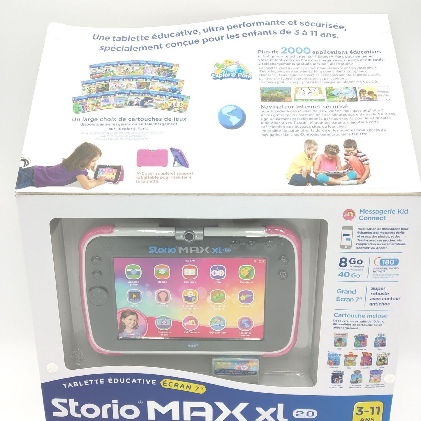 VTech Tablet Storio Max XL 2 Kinder Elektronik Rosa 7 Zoll Lernfunktion Französisch