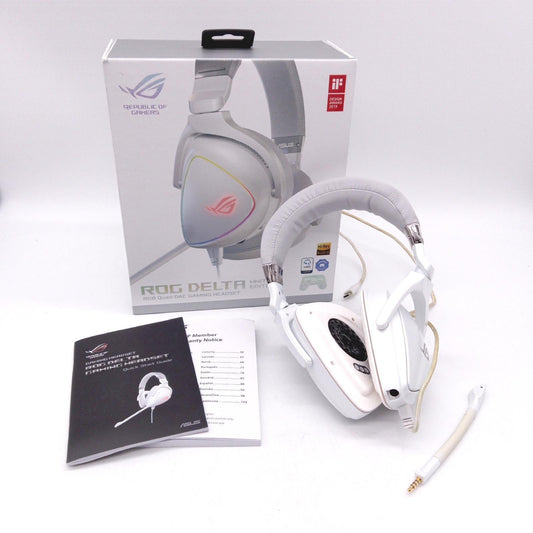 Asus Gaming Headset Kopfhörer ROG Delta Weiße Edition USB C Kompatibel Aura Sync