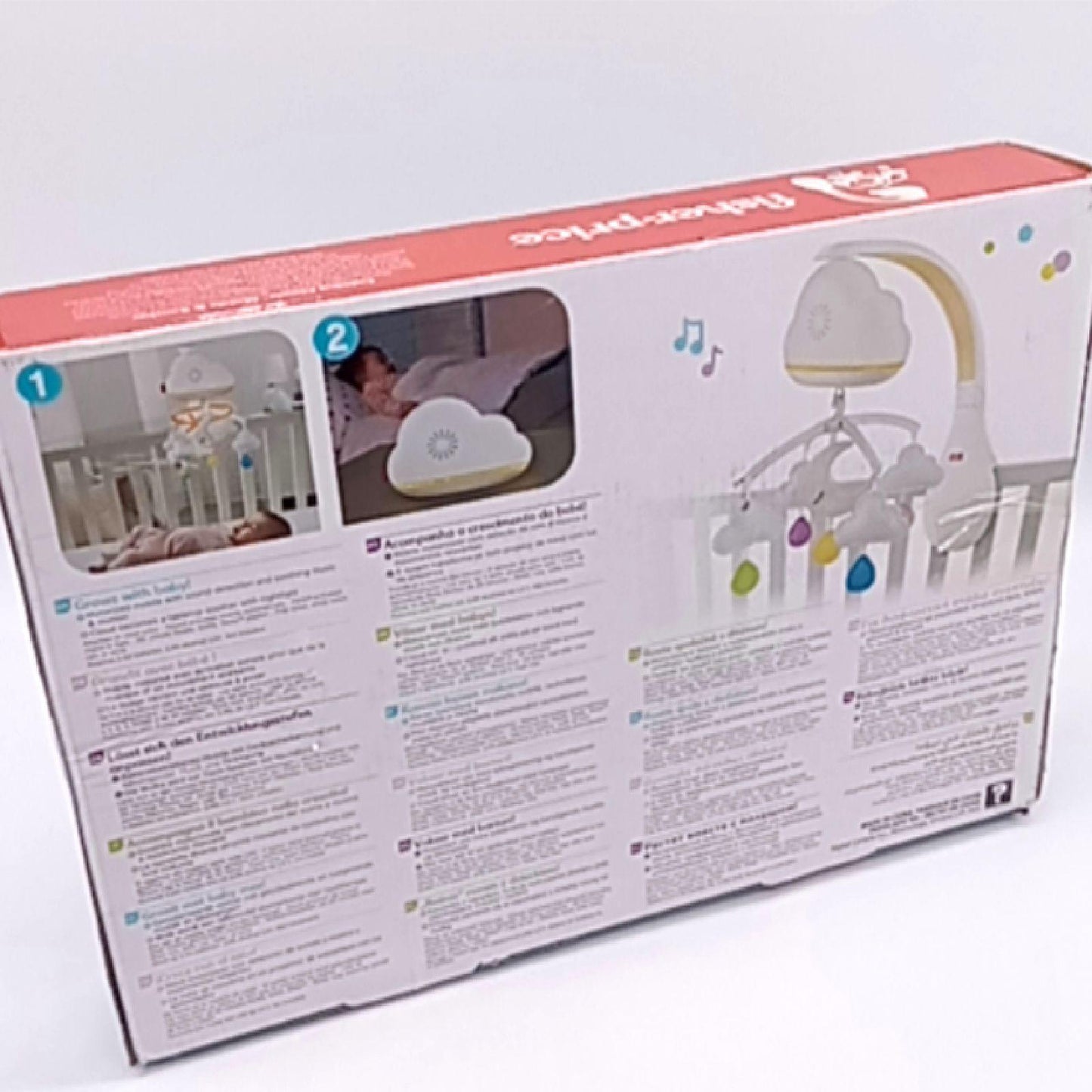 Fisher Price Mobiles Babyspielzeug WolkenMobile mit Geräuschsensor automatische Aktivierung bunt Spiel