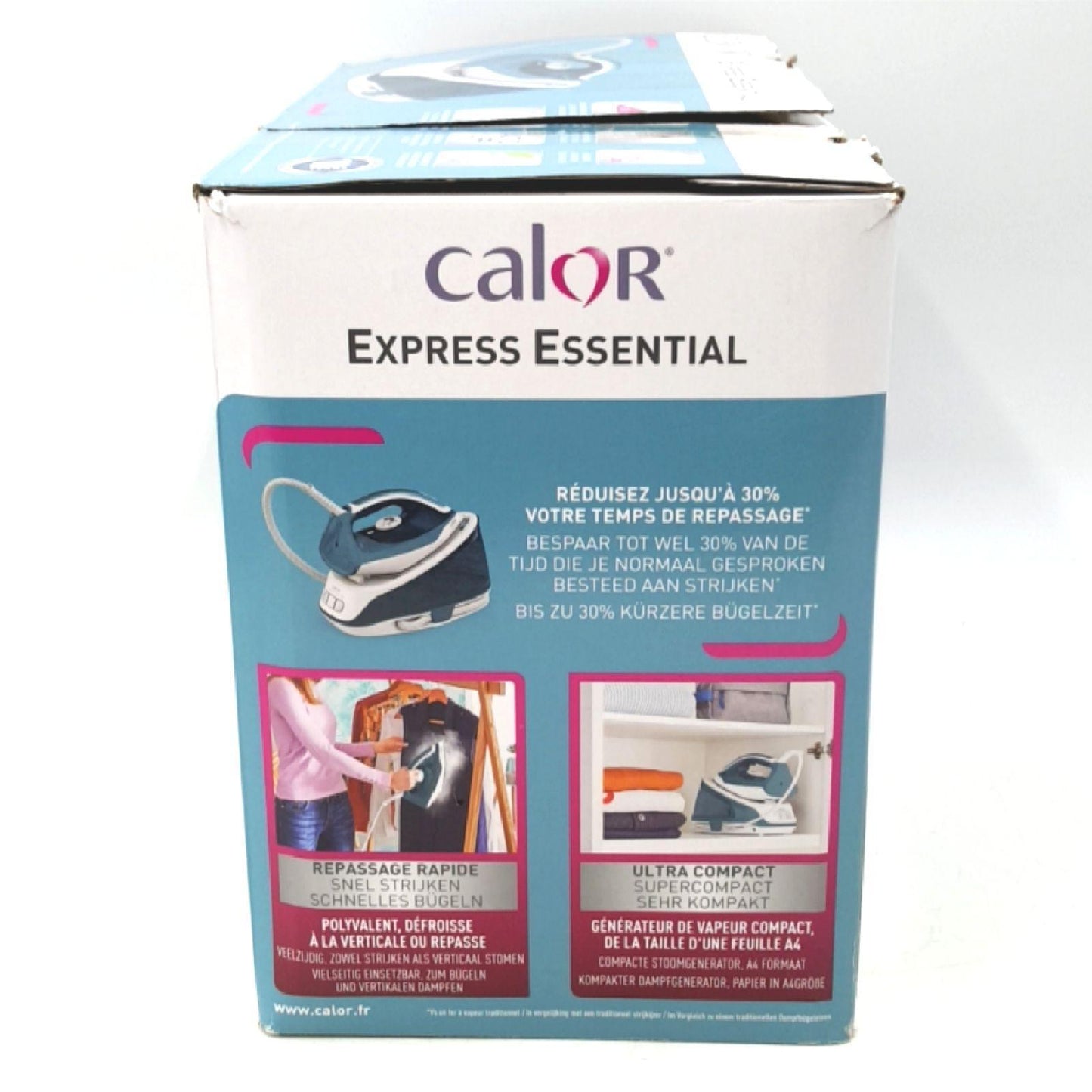 Calor Dampf Bügelstation Bügelgeräte Express Essential leistungsstark für Hemden Kleidung Sohle Bürste