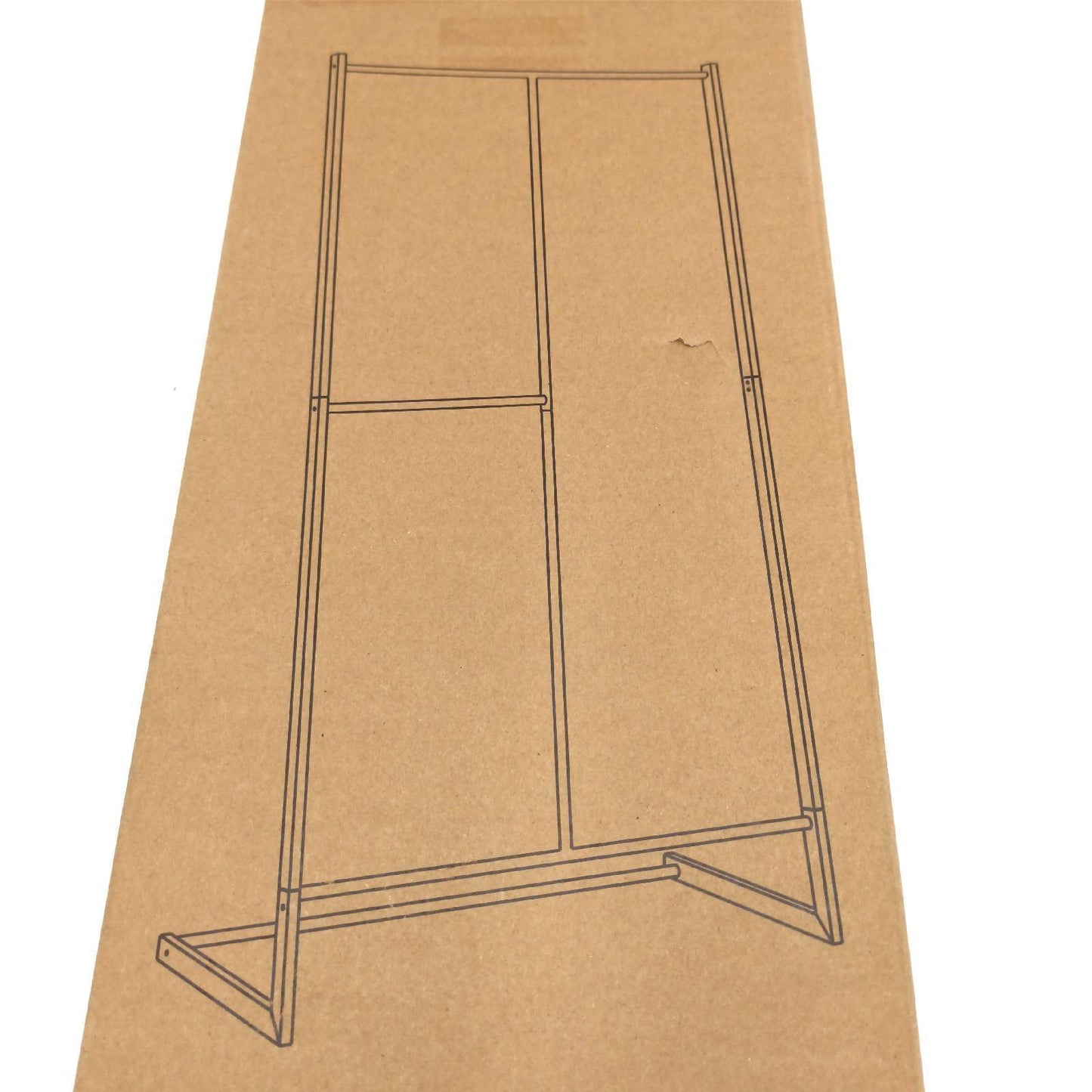 Newlux - Kleiderständer Metall bis 15kg Hangy One 15, Doppelte Höhe. Garderobenständer Mit hoher Stabilität, Einfache Montage | kratzfester Boden | Platz für Hosen | 80 x 40 x 160 cm | Weiß