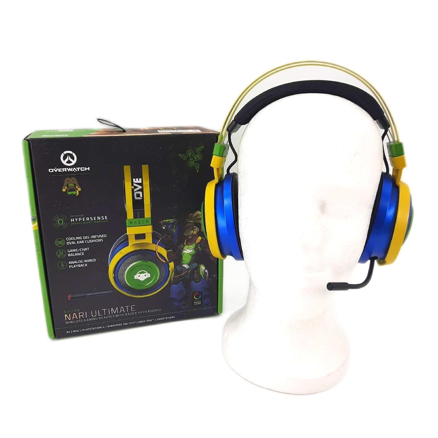 Razer Nari Ultimate Overwatch Lucio Edition Wireless Gaming Headset Ohrpolster und Ladek