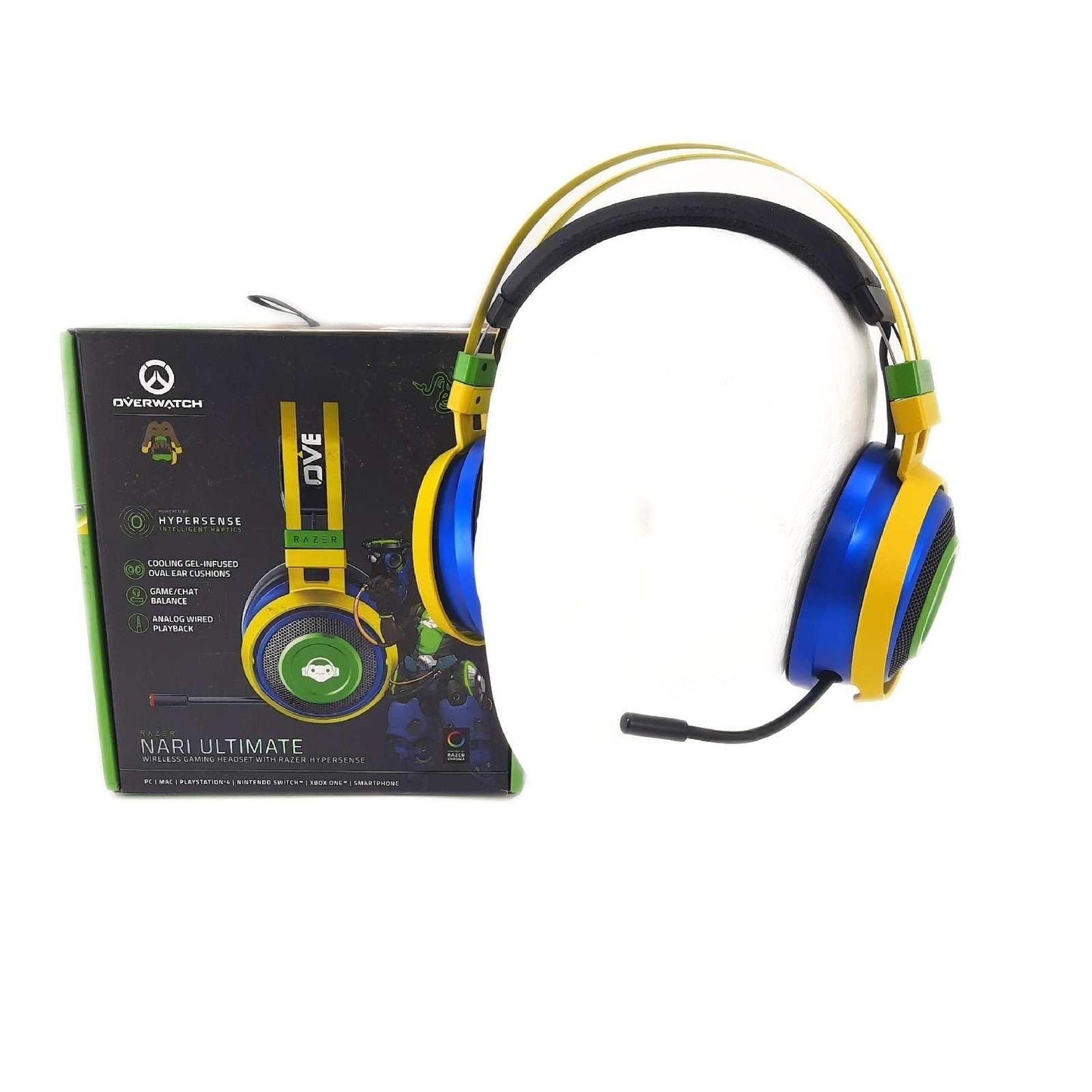 Razer Nari Ultimate Overwatch Lucio Edition Wireless Gaming Headset Ohrpolster und Ladek
