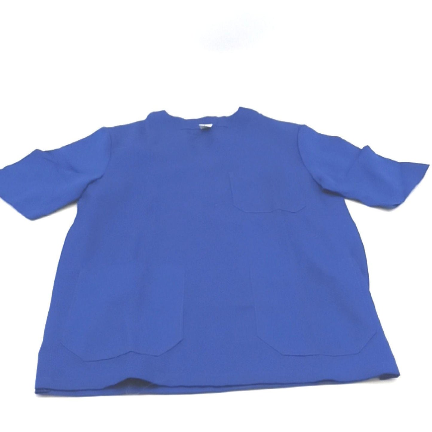 AIESI® Medizinische Uniform herren damen aus 100% sanforisierter Baumwolle Hose und Top mit V-Ausschnitt, Größe XS BLAU