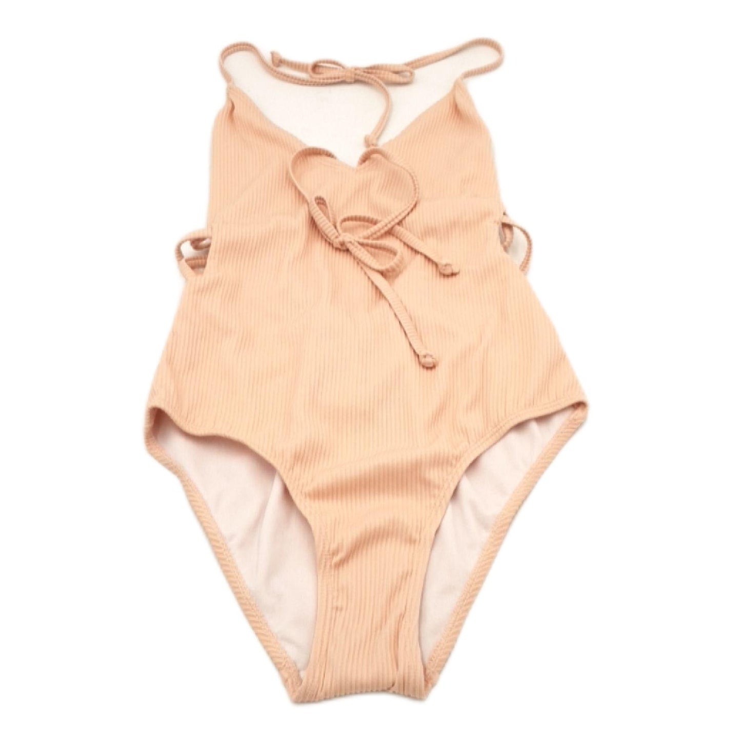 Urban Classics Badeanzug Damen Bademode Rib Swimsuit Rose M Strandspaß Schwimmen