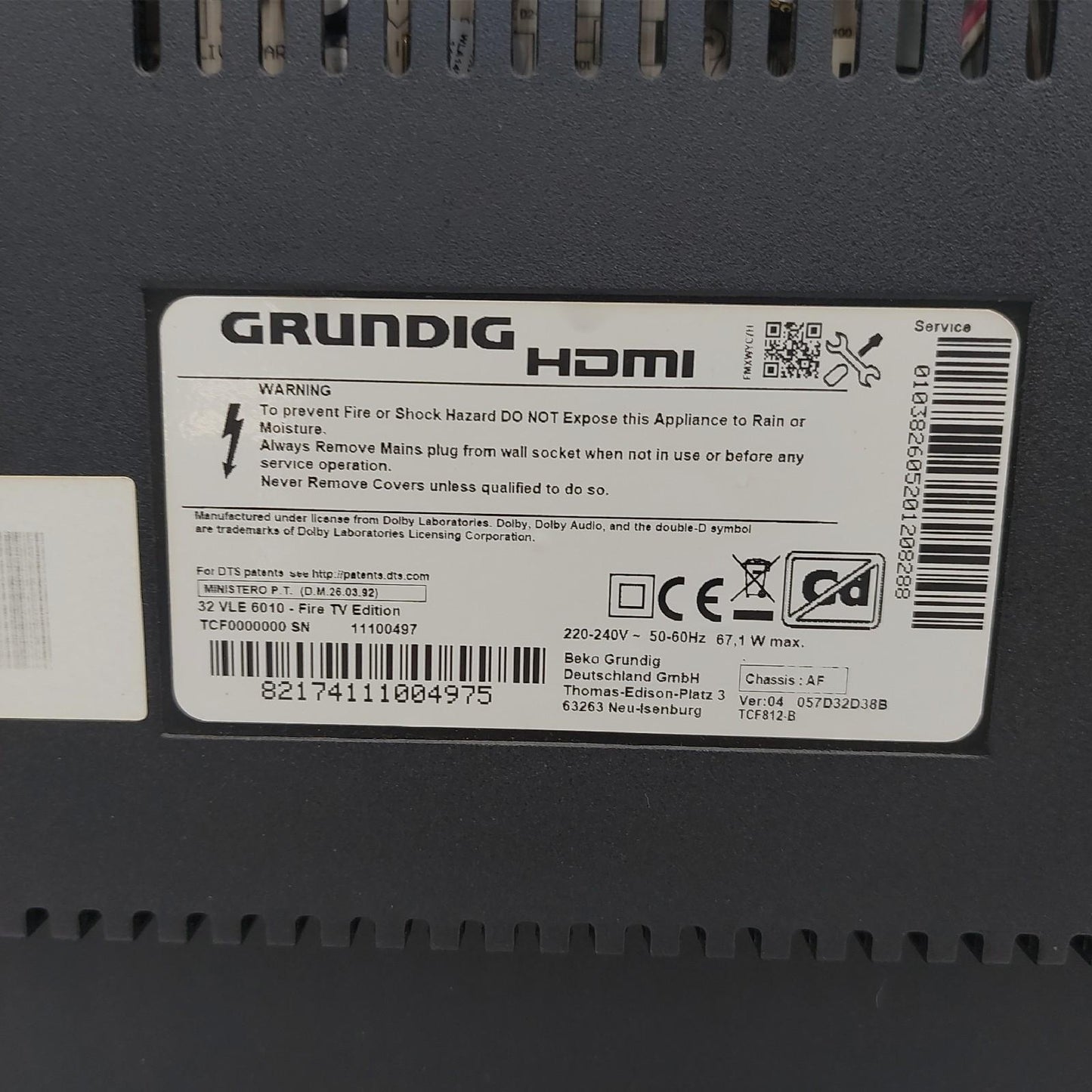 Grundig Vision 6 Fire TV 32 Zoll Full HD Alexa Fernseher defekt