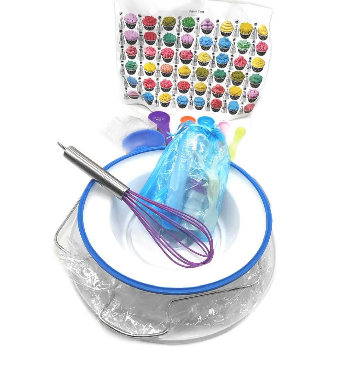 Backzubehör Set Küche Backzubehör Rührschüssel Schneebesen Spritztüllen Backen