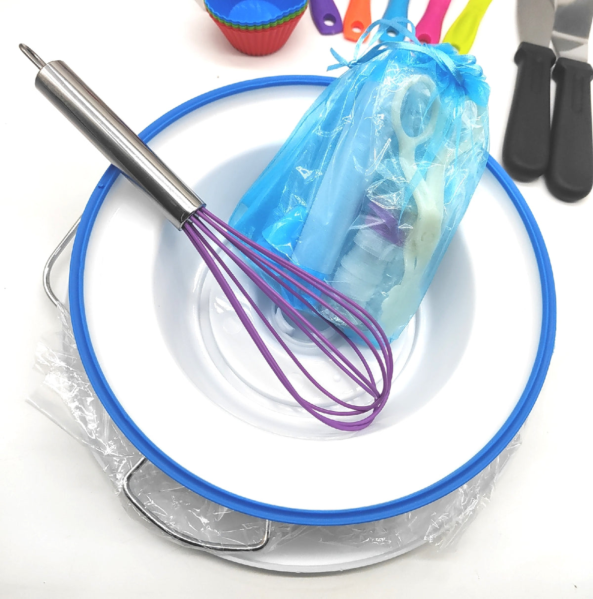 Backzubehör Set Küche Backzubehör Rührschüssel Schneebesen Spritztüllen Backen