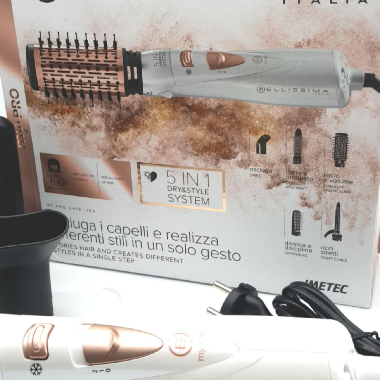 Imetec Bellissima My Pro GH18 1100 Air Shaping Machine Haarbürsten Beschichtungsbürsten Beauty Lockenstyler Entwirrender