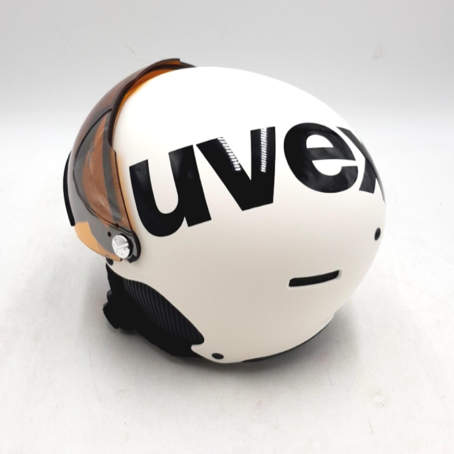 Uvex Skihelm Schutz Ausrüstung weiß schwarz matt 52 55 cm flexibel Visier Sport