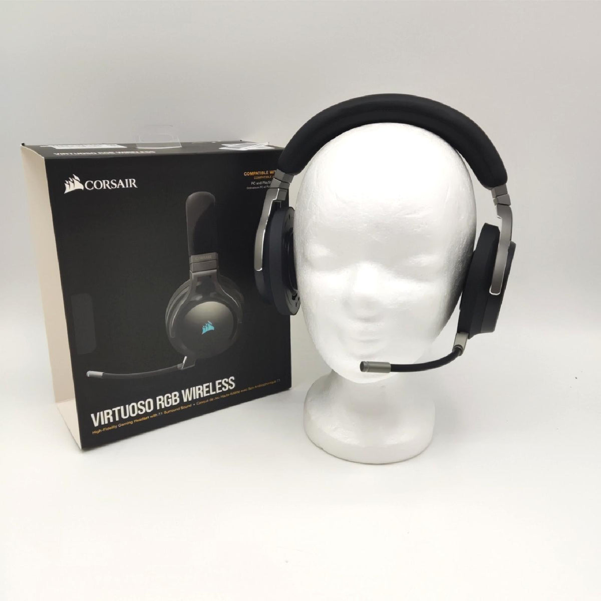 Corsair Headset Gaming Virtuoso RGB Kabellos 7 1 Sound ohne Ohrpolster
