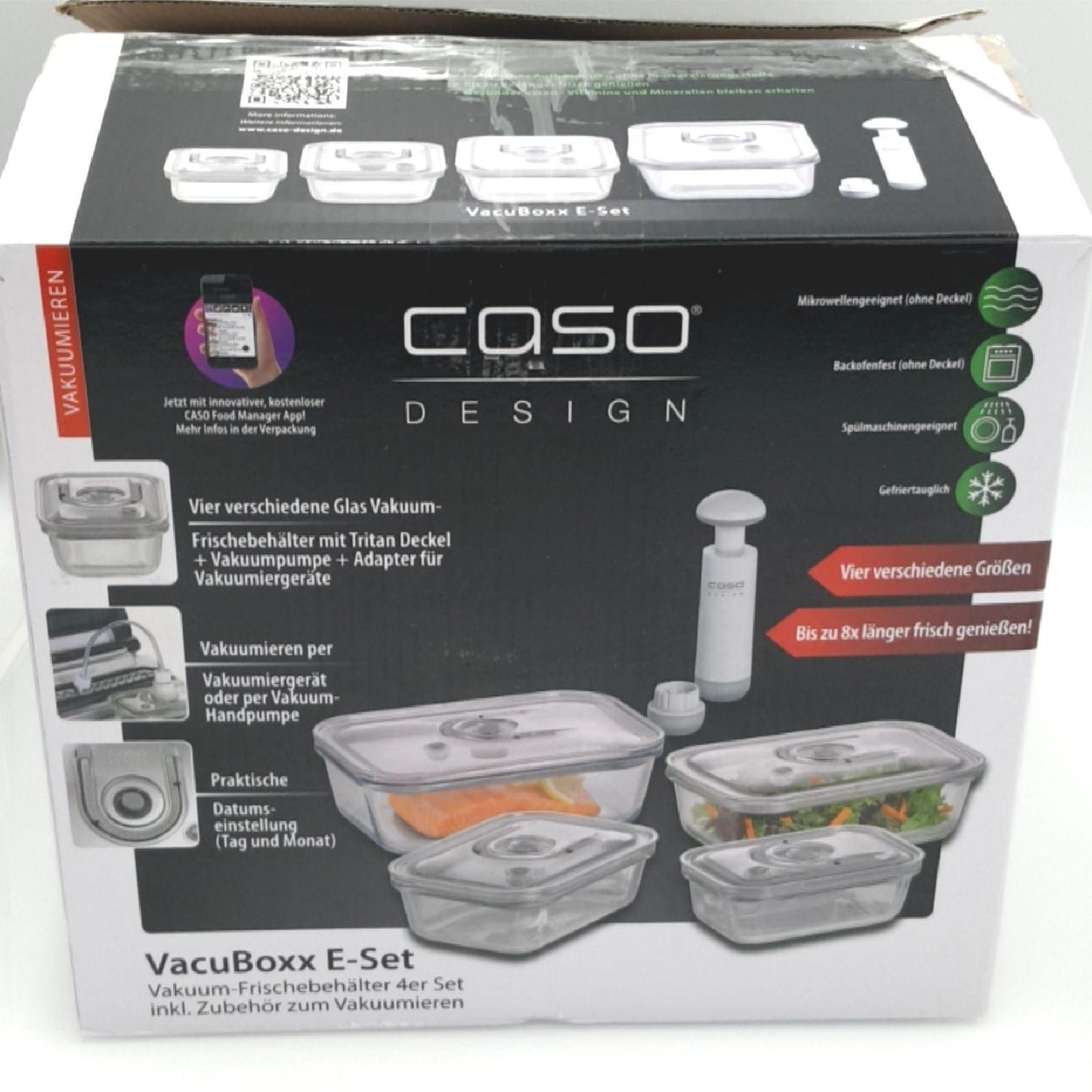 Caso Vakuumbehälter Aufbewahrung Haushaltswaren Vacuboxx Set Eckig