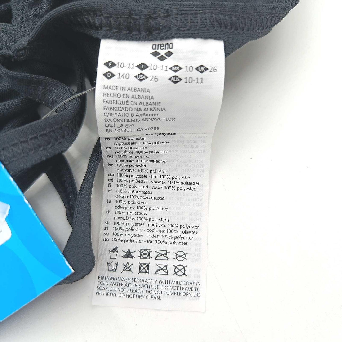 ARENA Badeanzug Mädchen Sportbekleidung Solid Lightech Junior Chlorbeständig UV Schutz