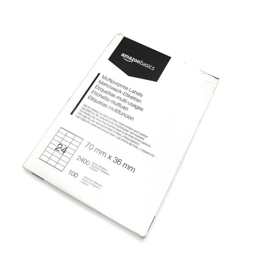 Amazon Basics Adressetiketten Bürobedarf Rechteckig Universal 70 mm x 36 mm