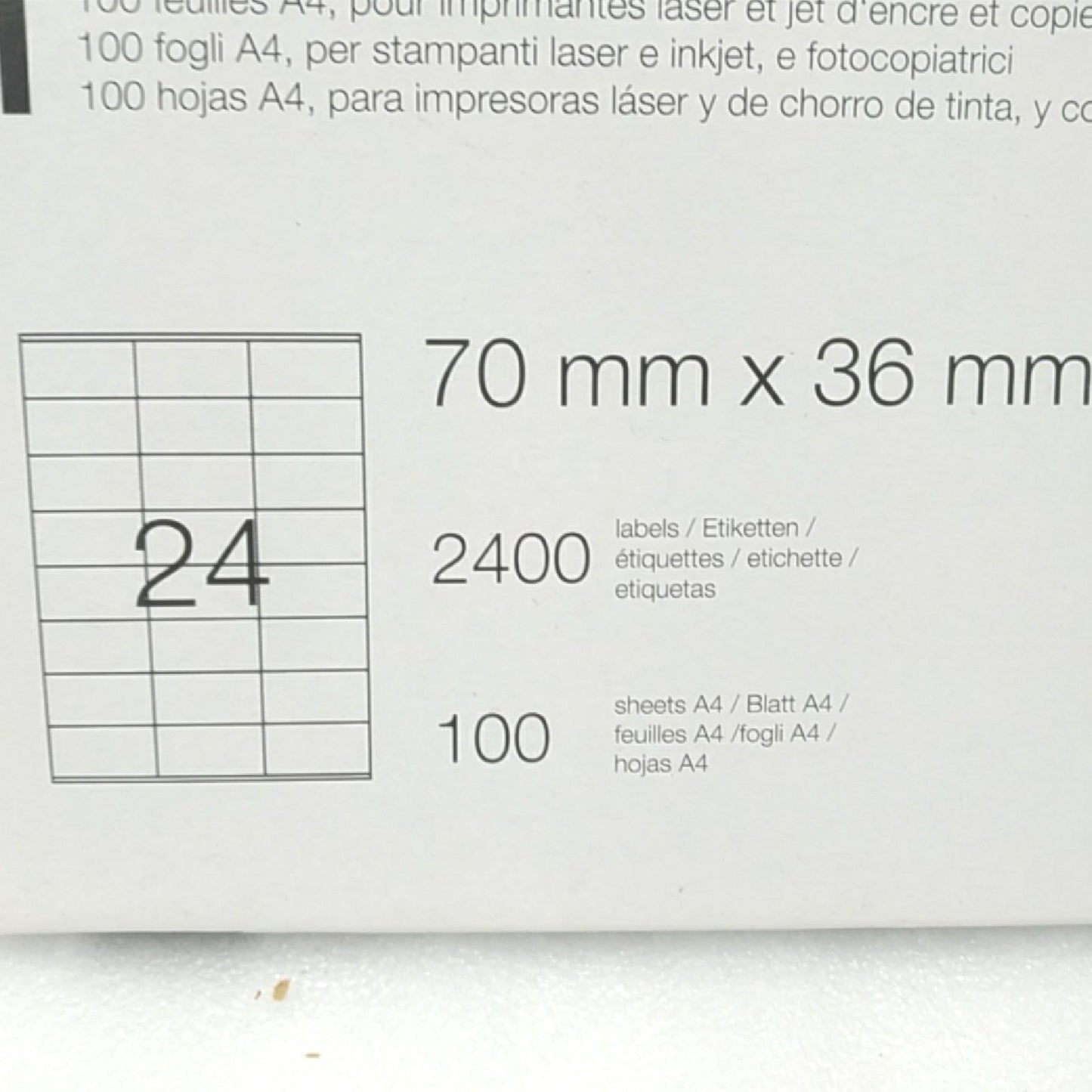 Amazon Basics Adressetiketten Bürobedarf Rechteckig Universal 70 mm x 36 mm