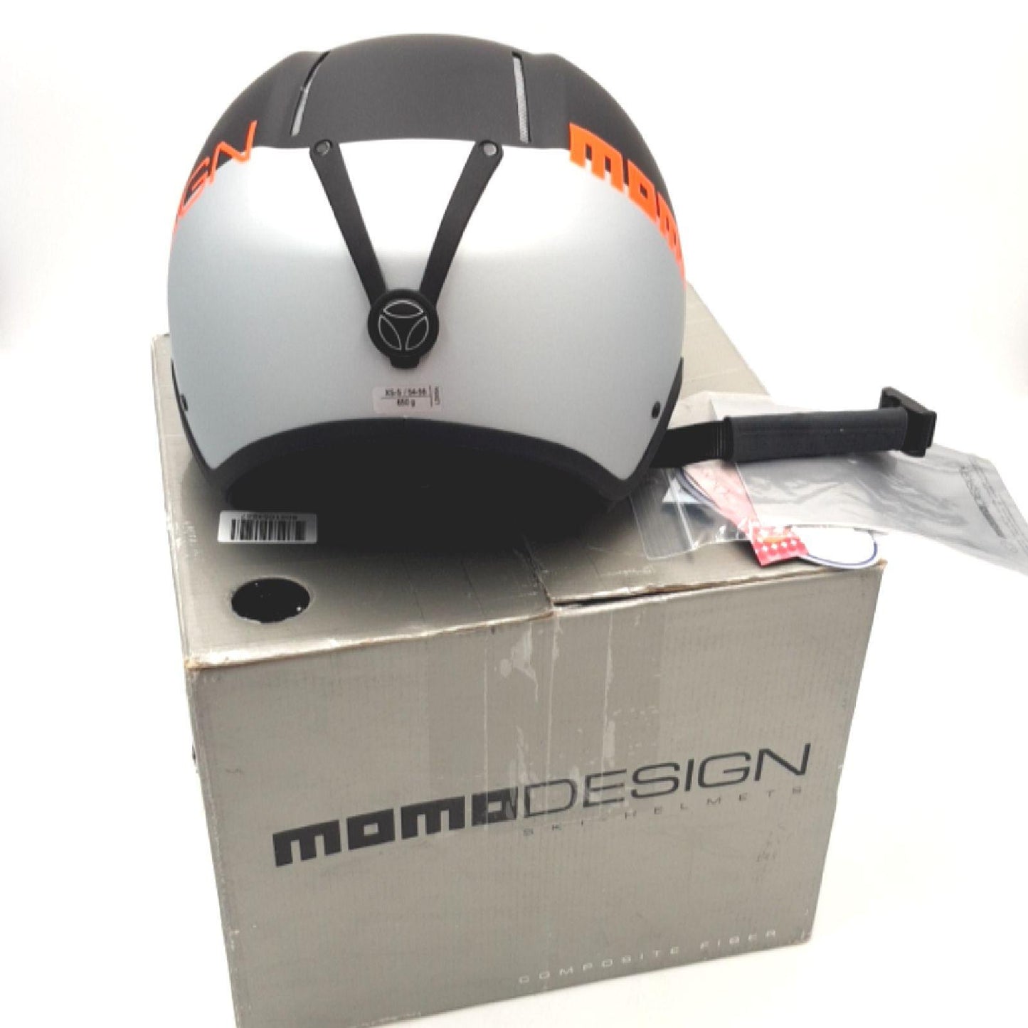 MOMO Skihelm Sport Ski Ausrüstung Storm18 Sicherheit Leicht und Robust Erwachsene Unisex Black Matt Grigio 54 55