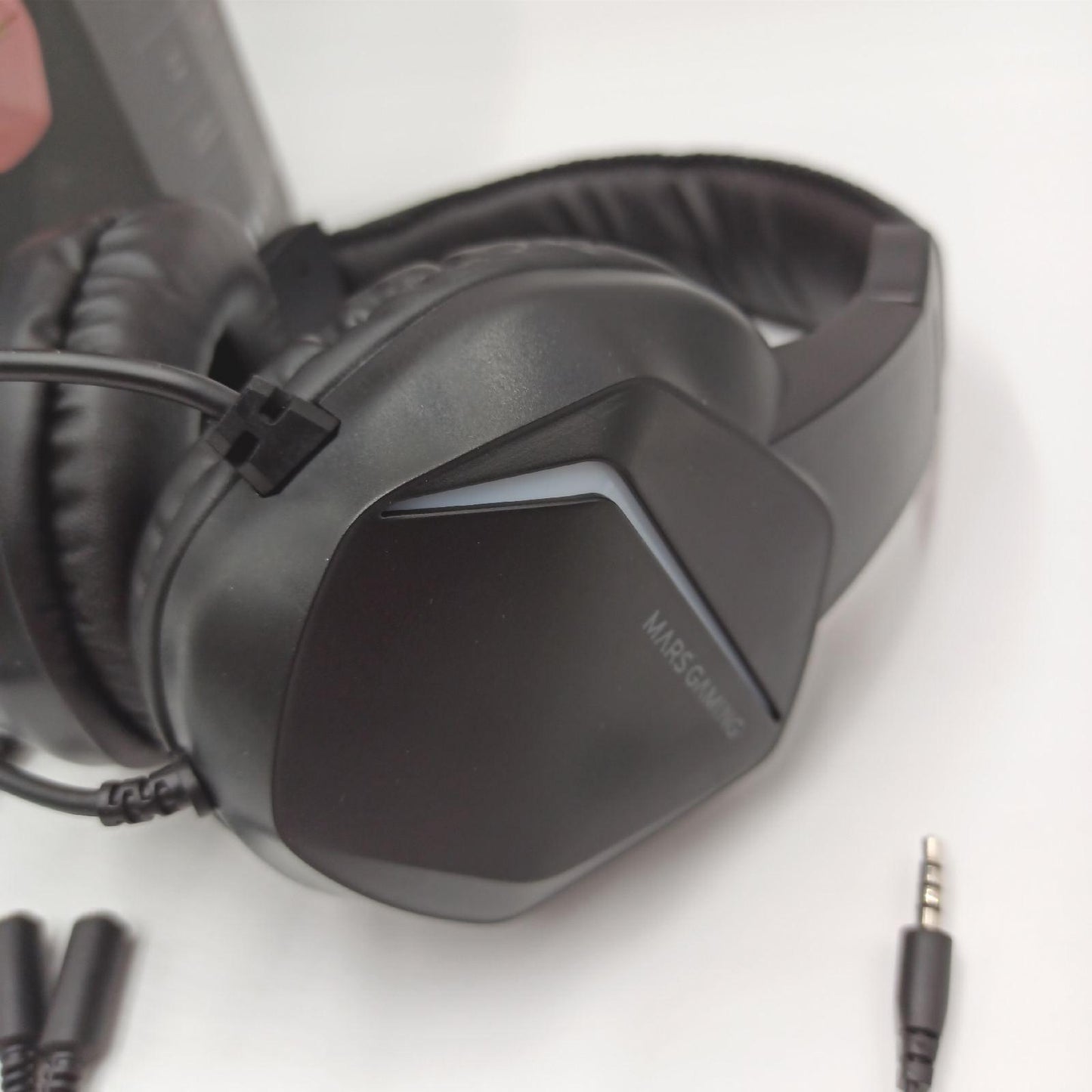 Mars Gaming Gaming MH122, FRGB Over Ear Kopfhörer mit Mikrofon, HiFi Sound, Geräuschunterdrückung, Ultraleichtgewicht, PS4 PS5 Xbox Switch Switch 2 Tablet Windows Mac, Schwarz, Large