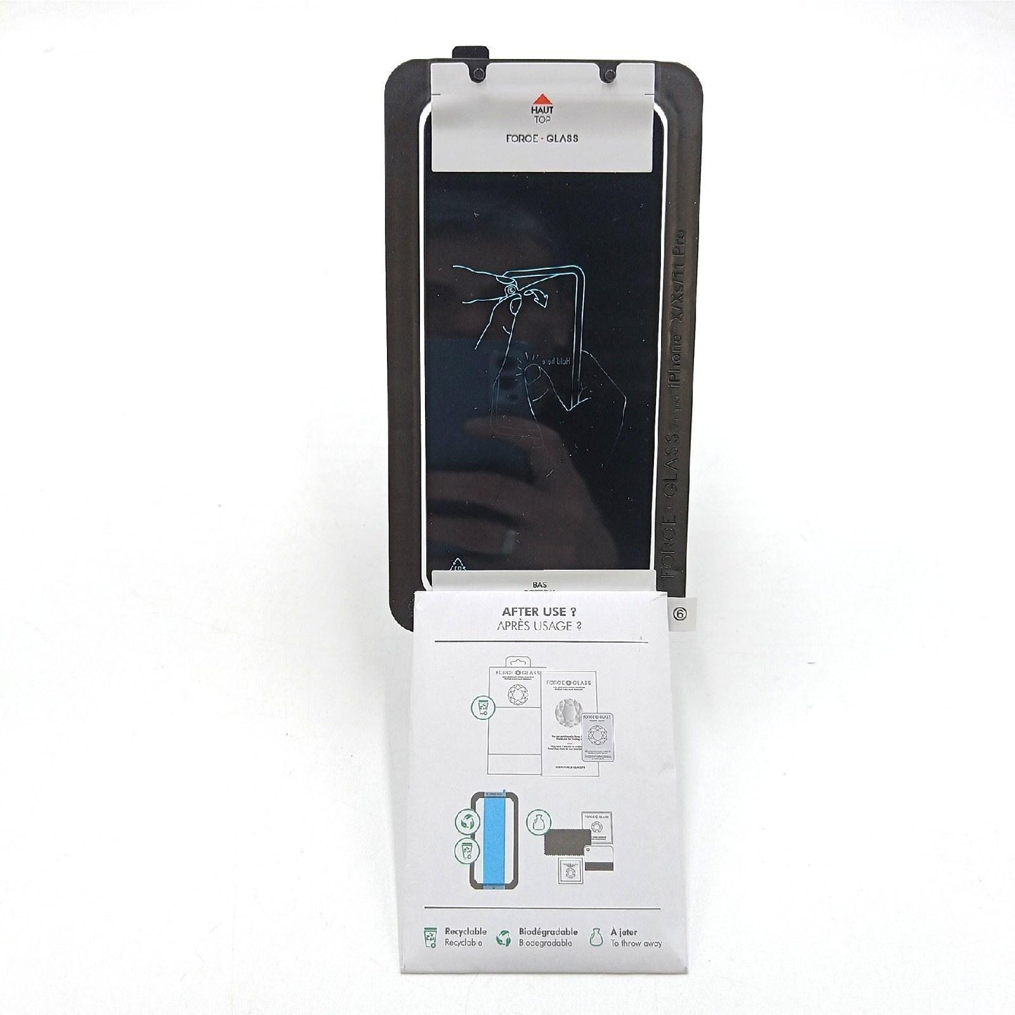 Forceglass Displayschutzfolie Schutzfolie iPhone 11 Pro Schwarz Original Schutzglas Panzerfolie