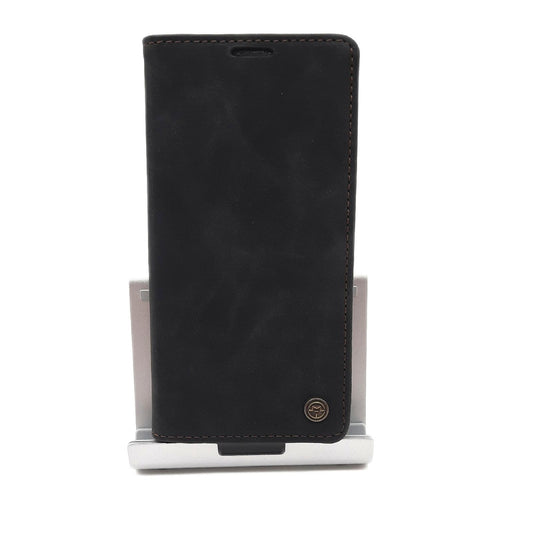 Fly Hawk Handyhülle Schutz Smartphone Samsung Galaxy S10 Leder Flip Brieftasche Schwarz