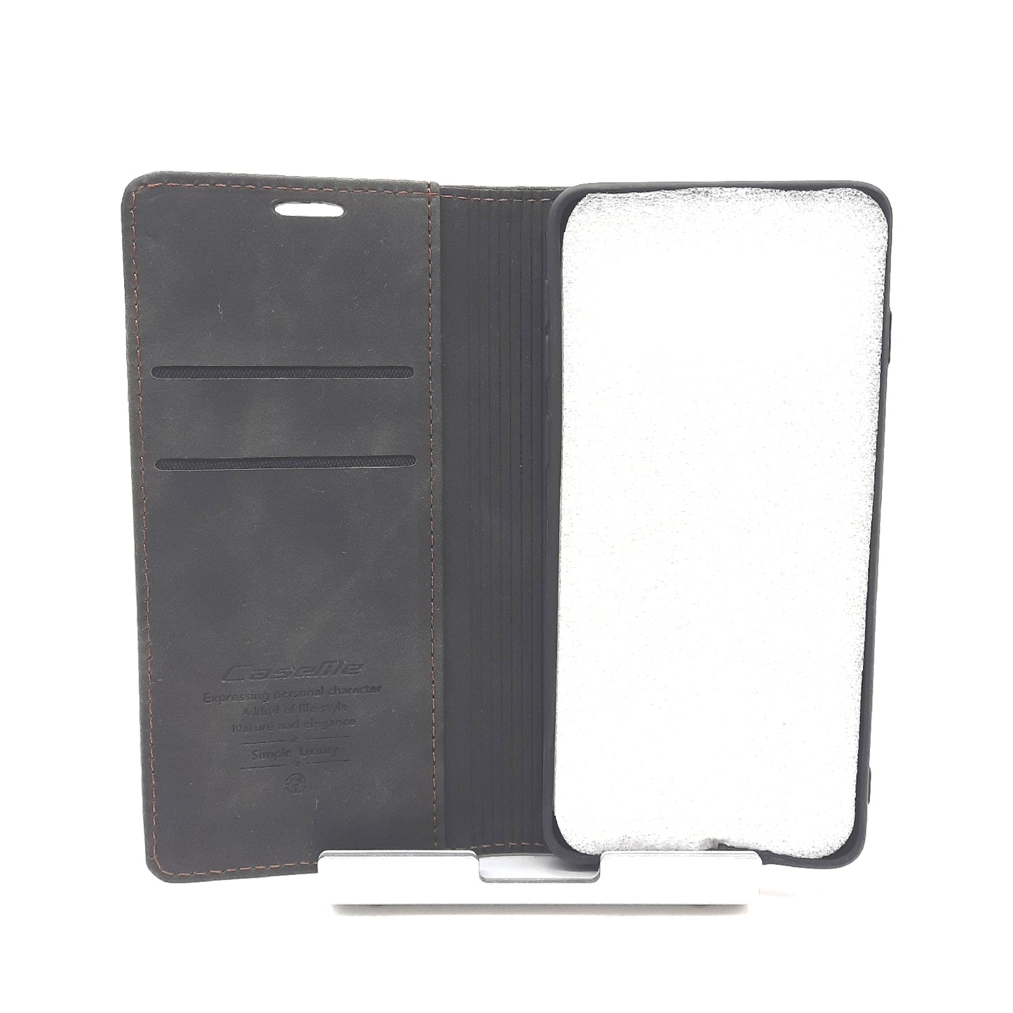 Fly Hawk Handyhülle Schutz Smartphone Samsung Galaxy S10 Leder Flip Brieftasche Schwarz