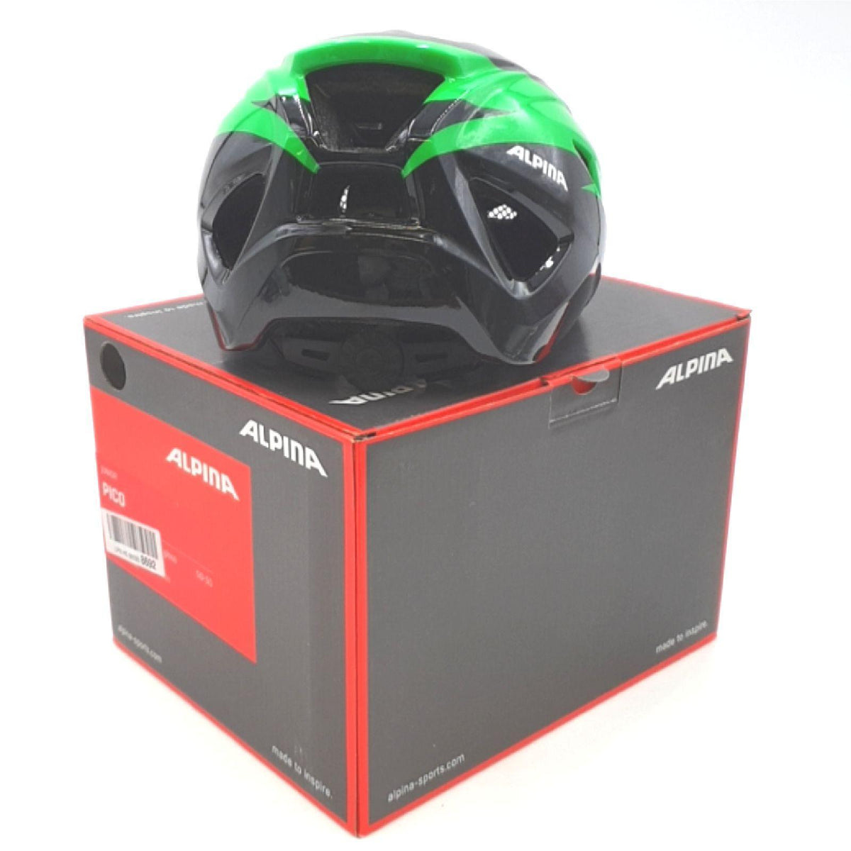 ALPINA Fahrradhelm Helme PICO Kinder Unisex Schwarz Grün Radfahren Sicherheit