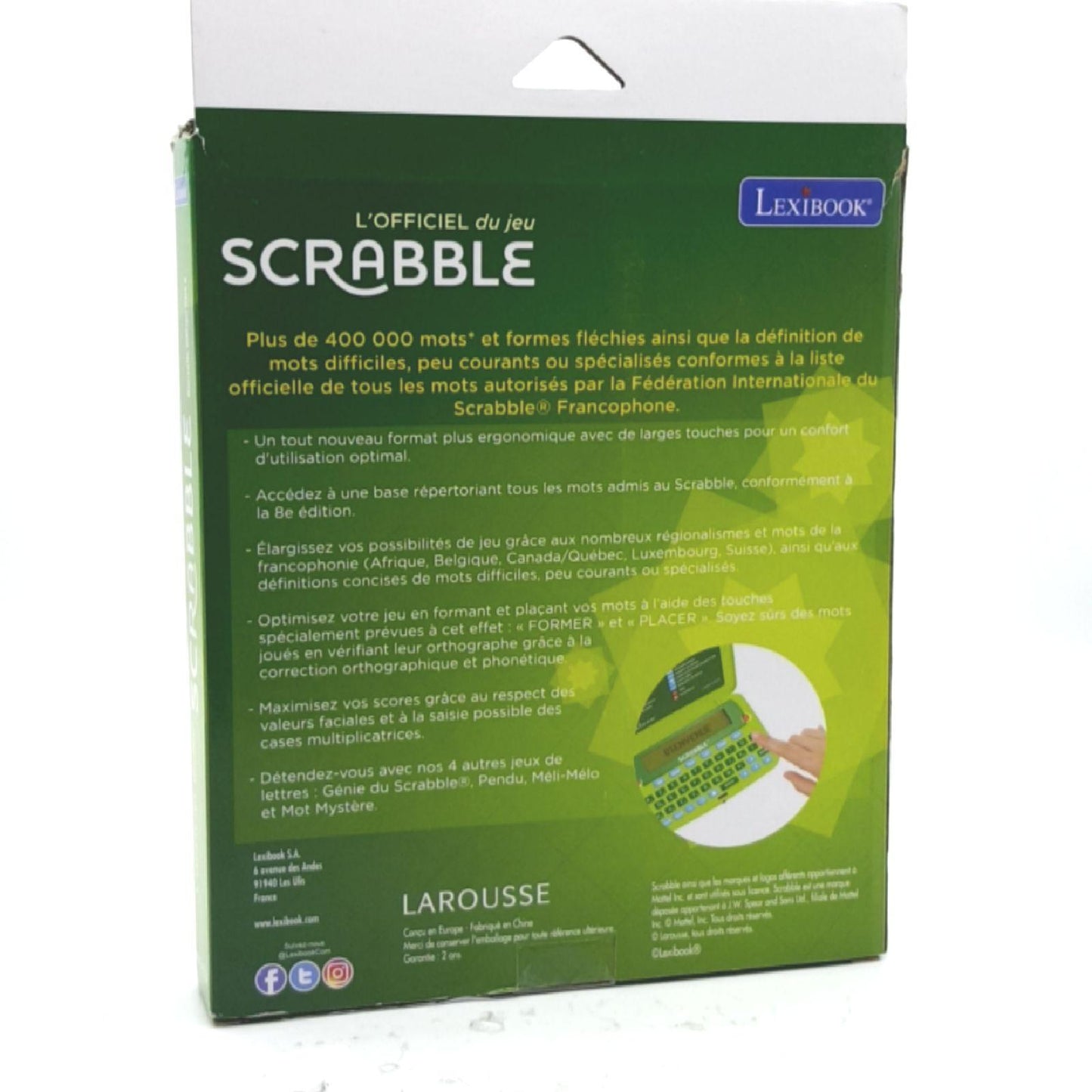Lexibook Elektronisches Wörterbuch Lernhilfen SCR8FR Ergonomisch Batterie betrieben Green