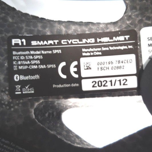 Sena R1 Fahrradhelm Matte Black Gr L smarter sicherer Fahrradhelm Herren Damen