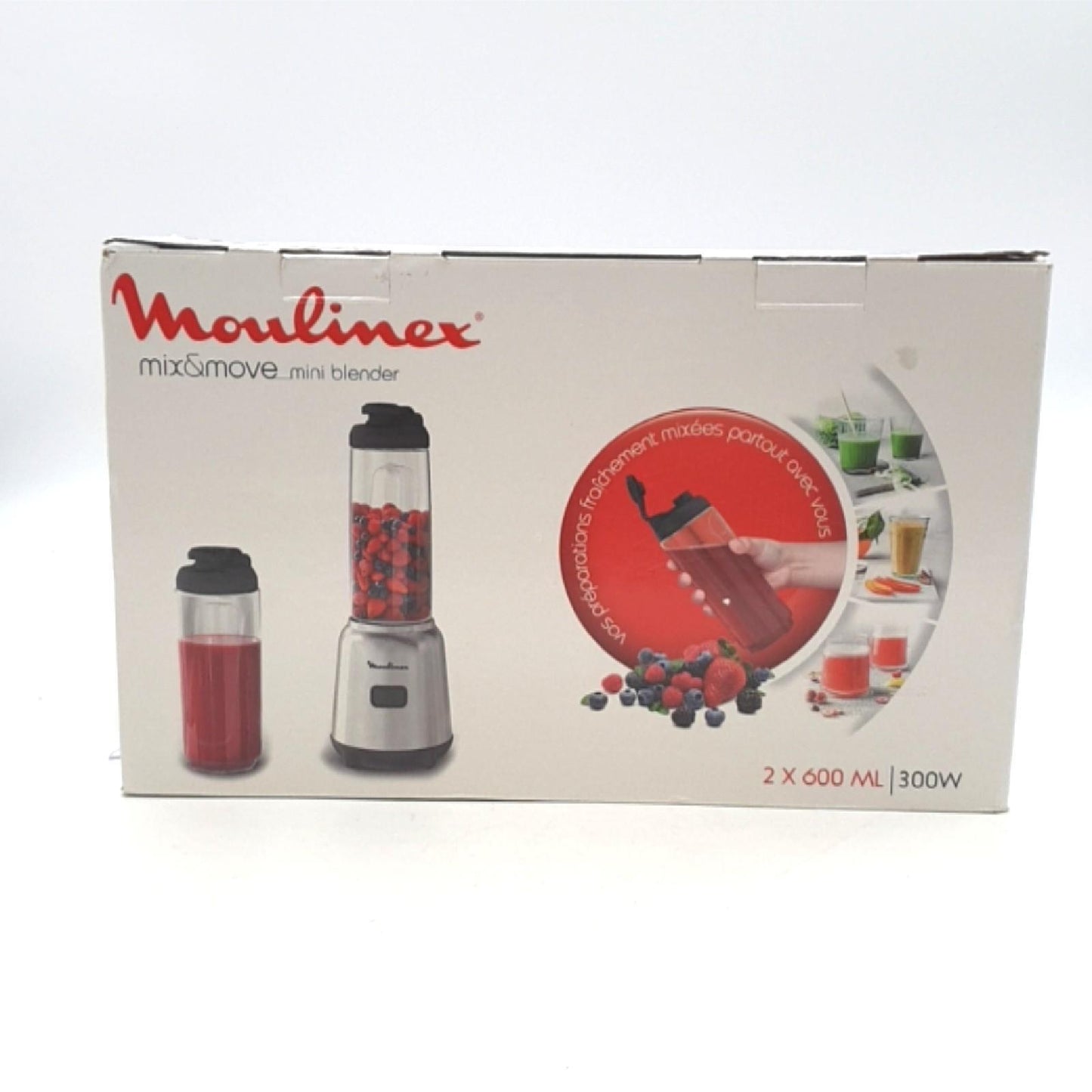 Moulinex Mix&Move Blender 2 Flaschen zum Mitnehmen in Tritan Kompaktes Design Klingen (49,99)