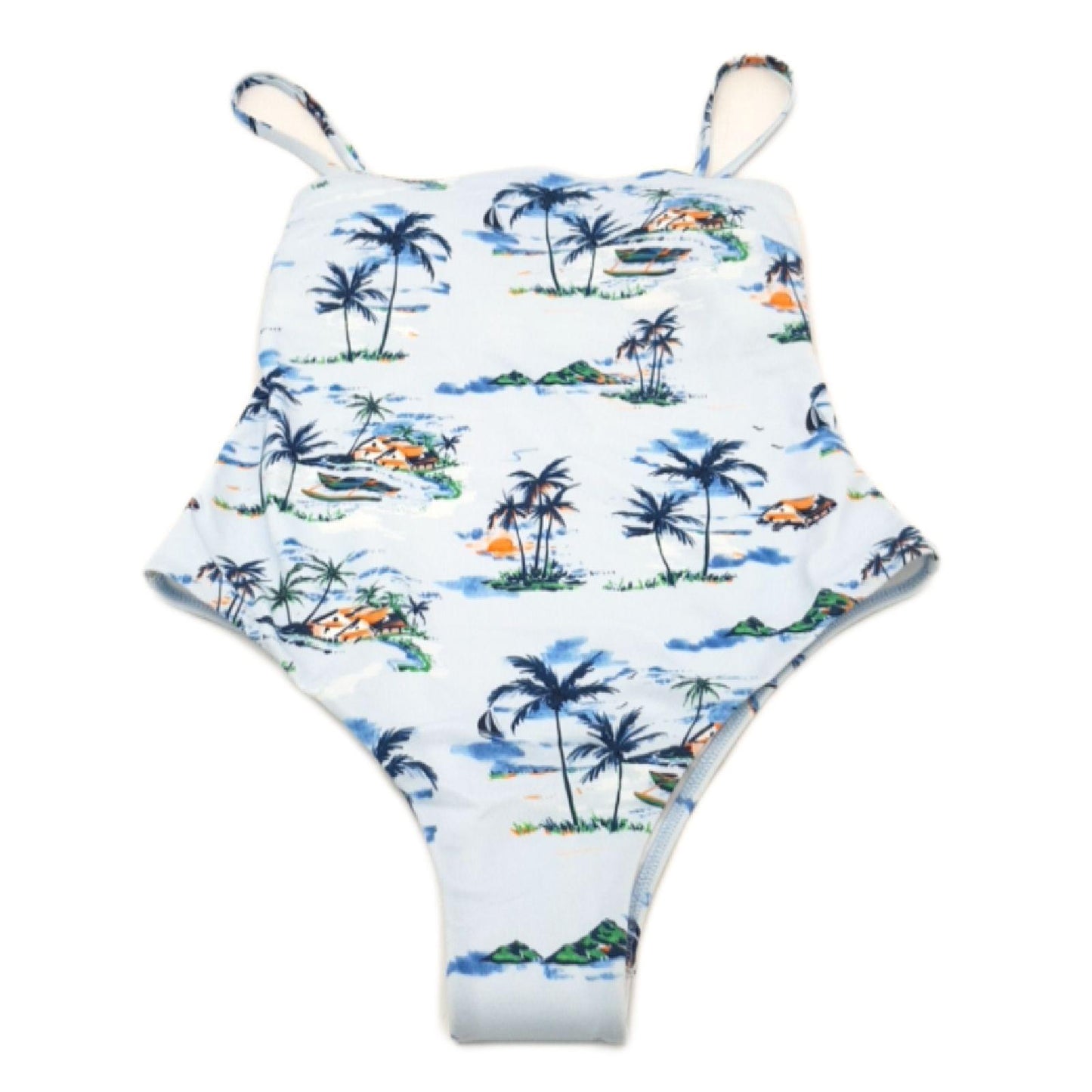 Iris Lilly Umstandsbadeanzug Damen Bademode Schwangerschaft Stillzeit Hellblau Landschaft Designs