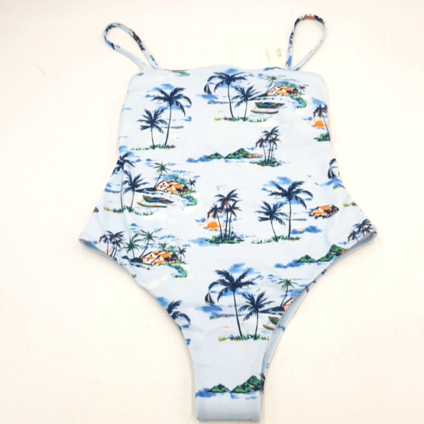 Iris Lilly Umstandsbadeanzug Damen Bademode Schwangerschaft Stillzeit Hellblau Landschaft Designs