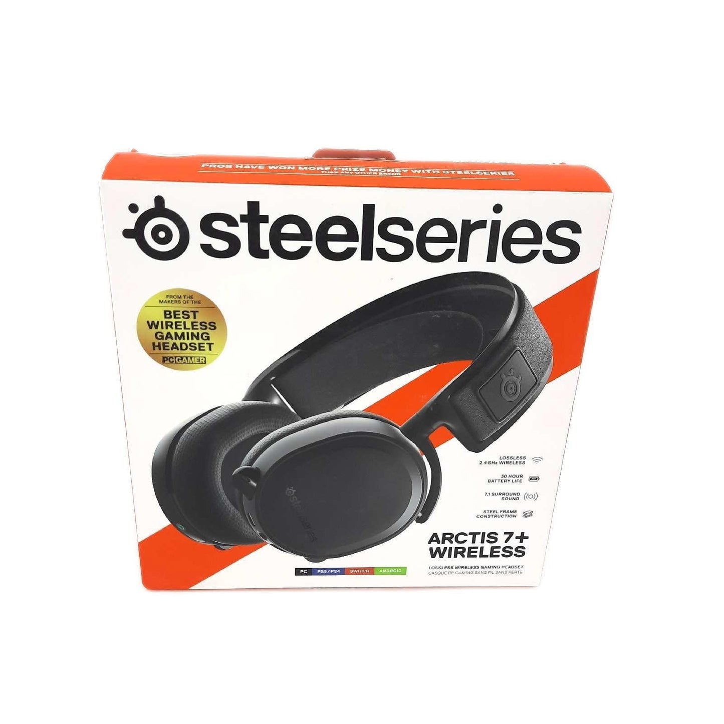 SteelSeries Arctis 7 Plus Wireless Gaming Headset Kopf Ohrpolster fehlen Gebrauchsspuren
