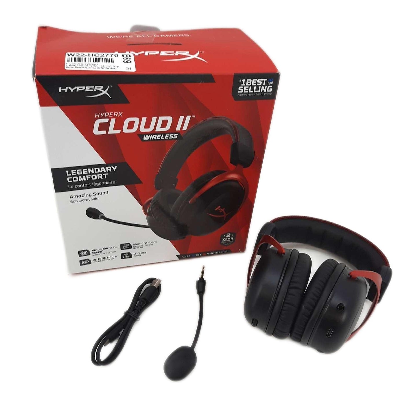 Kingston HyperX Cloud II Gaming Kopfhörer Wireless PS5 PS4 Ohne Adapter
