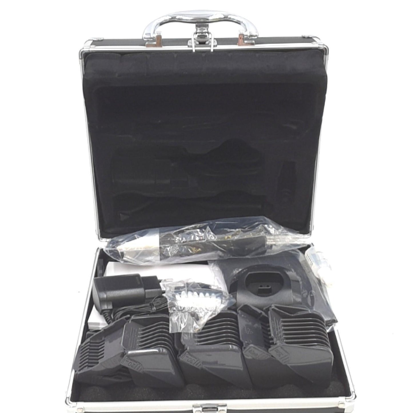 Remington Haarschneidemaschine Profi [selbstschärf. Keramik Klingen/0,8-40mm/Präzisionseinstellung] Haarschneider Set (10 Aufsteckkämme, Netz-/Akkubetrieb, Lithium, Alukoffer, Friseurumhang) HC5811