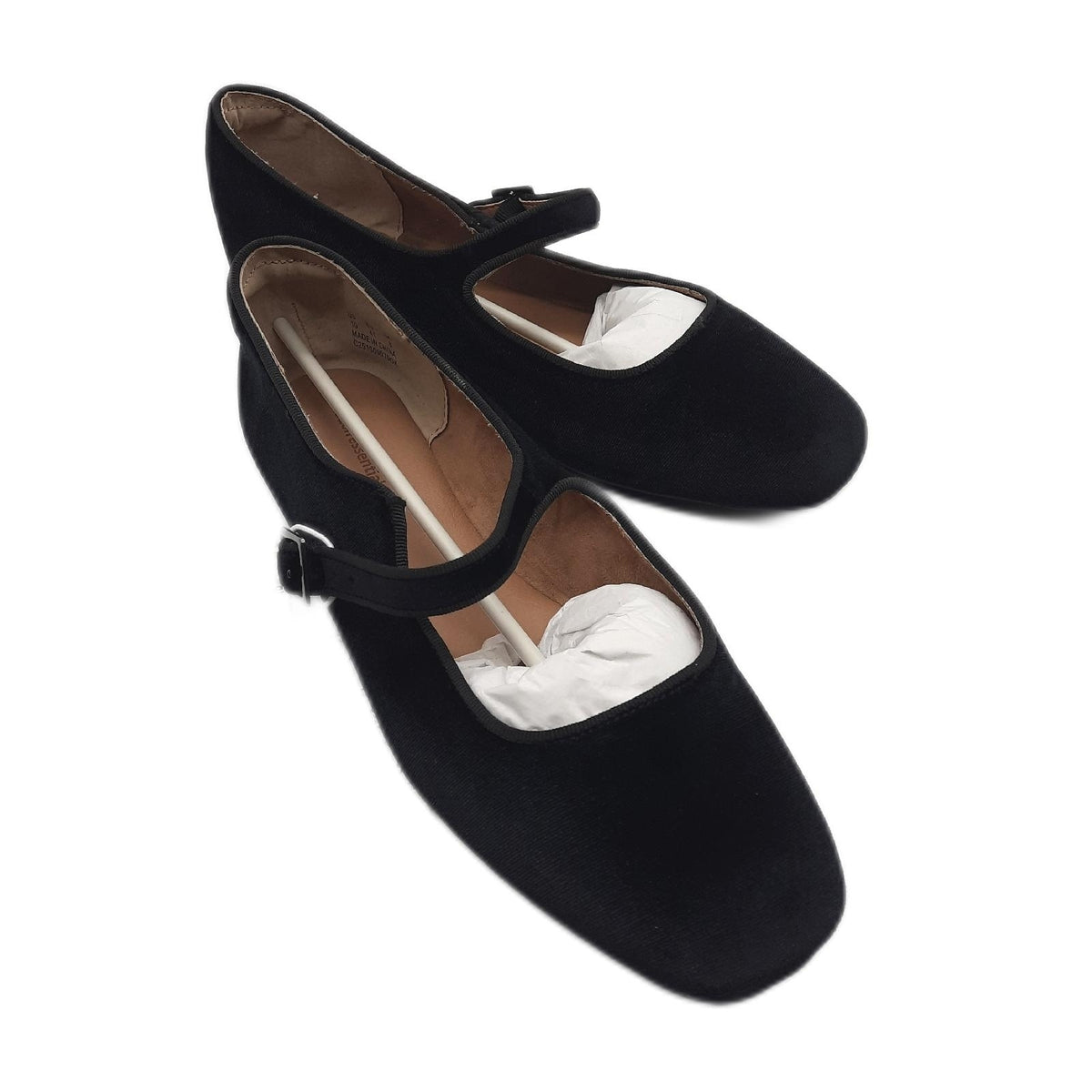 Amazon Essentials SHOES Damen Mary Jane Ballerinas Samt Schwarz Gr 41 EU