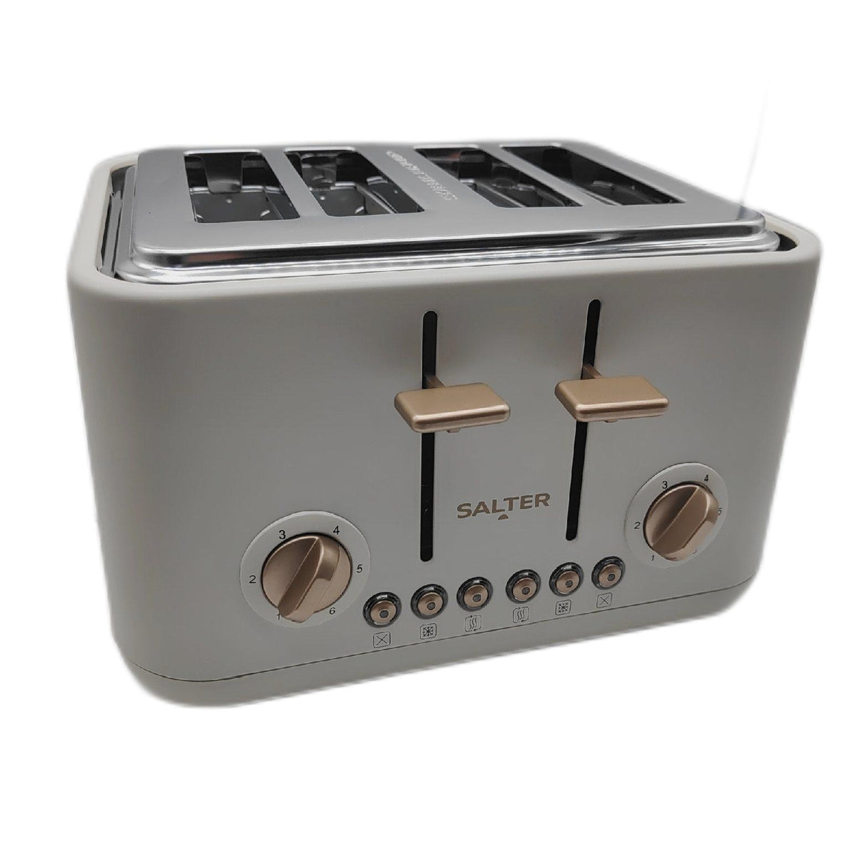 Salter Toaster Küchengeräte Pebble Vier Scheiben Hochheber Breiten Schlitze