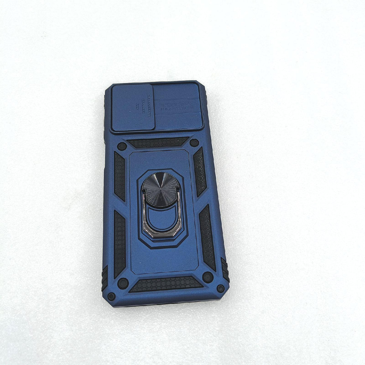 ATISIJIE Handyhülle für Motorola Moto G22 Hülle  Stoßfest Schutzhülle Motorola Moto G22 Case Cover mit 360 Grad Metal Ring Halter Standard [Push-Window-Funktion] für Motorola Moto G22 Hülle Blau