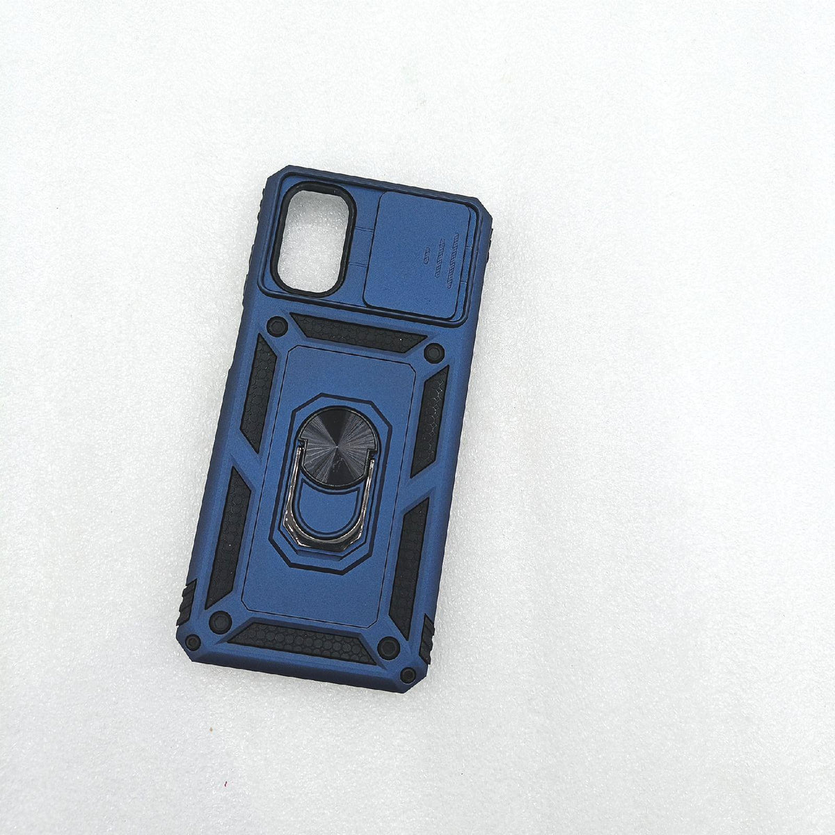 ATISIJIE Handyhülle für Motorola Moto G22 Hülle  Stoßfest Schutzhülle Motorola Moto G22 Case Cover mit 360 Grad Metal Ring Halter Standard [Push-Window-Funktion] für Motorola Moto G22 Hülle Blau
